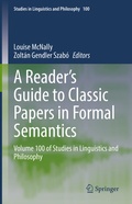 Cover: A Reader's Guide to Classic Papers in Formal Semantics - Springer
