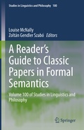 Cover: A Reader's Guide to Classic Papers in Formal Semantics - Springer
