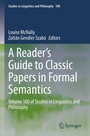 Cover: A Reader's Guide to Classic Papers in Formal Semantics - Springer