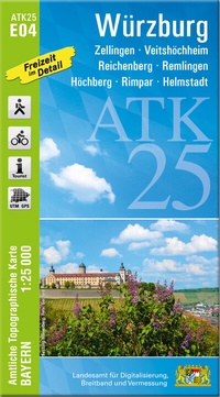 Abbildung von: ATK25-E04 Würzburg (Amtliche Topographische Karte 1:25000) - Landesamt für Digitalisierung, Breitband und Vermessung, Bayern