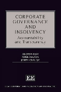 Abbildung von: Corporate Governance and Insolvency - Edward Elgar Publishing