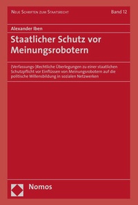Abbildung von: Staatlicher Schutz vor Meinungsrobotern - Nomos