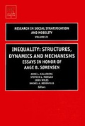 Cover: Inequality: Structures, Dynamics and Mechanisms: Volume 21 - JAI Press Inc.