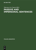 Cover: Passive and impersonal sentences - De Gruyter