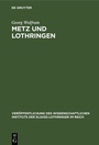 Cover: Metz und Lothringen - De Gruyter