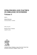Cover: Strategies and Tactics in Organic Synthesis - Academic Press