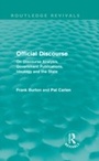 Cover: Official Discourse (Routledge Revivals) - Routledge