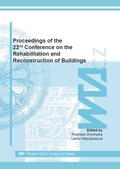 Cover: Proceedings of the 22nd Conference on the Rehabilitation and Reconstruction of Buildings - Trans Tech Publications Ltd