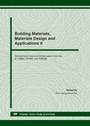 Cover: Building Materials, Materials Design and Applications II - Trans Tech Publications Ltd