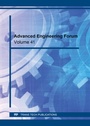 Cover: Advanced Engineering Forum Vol. 41 - Trans Tech Publications Ltd