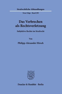 Abbildung von: Das Verbrechen als Rechtsverletzung. - fibre
