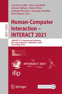 Enlarge image Cover: Human-Computer Interaction - INTERACT 2021 - Springer