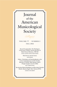 Abbildung von: Journal of the American Musicological Society - University of California Press