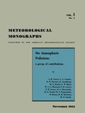 Cover: On Atmospheric Pollution - American Meteorological Society