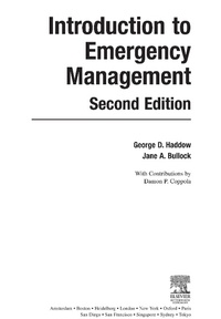 Enlarge image Cover: Introduction to Emergency Management - Butterworth-Heinemann