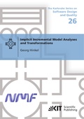 Cover: Implicit Incremental Model Analyses and Transformations - KIT Scientific Publishing