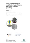 Cover: Local surface nanoscale modification by Jet Plasma electrolytic Polishing - Wissenschaftliche Scripten