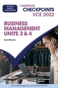 Cover: Cambridge Checkpoints VCE Business Management Units 3&4 2022 Digital Code - Cambridge University Press