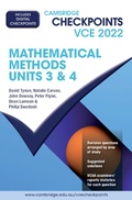 Cover: Cambridge Checkpoints VCE Mathematical Methods Units 3&4 2022 Digital Code - Cambridge University Press