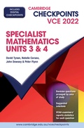 Cover: Cambridge Checkpoints VCE Specialist Mathematics Units 3&4 2022 Digital Code - Cambridge University Press