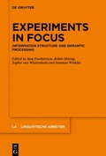 Cover: Experiments in Focus - De Gruyter