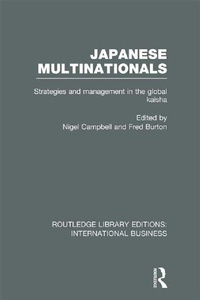Enlarge image Cover: Japanese Multinationals (RLE International Business) - Routledge