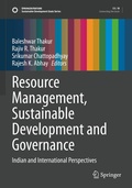 Cover: Resource Management, Sustainable Development and Governance - Springer