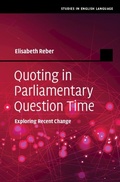 Cover: Quoting in Parliamentary Question Time - Cambridge University Press