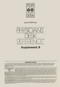 Cover: Physicians' Desk Reference Supplement B - Thomson PDR