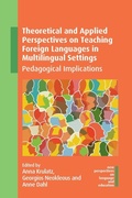 Cover: Theoretical and Applied Perspectives on Teaching Foreign Languages in Multilingual Settings - Multilingual Matters