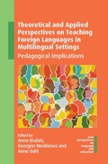Cover: Theoretical and Applied Perspectives on Teaching Foreign Languages in Multilingual Settings - Multilingual Matters