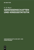 Cover: Genossenschaften und Kriegsstatistik - De Gruyter