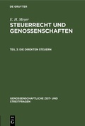 Cover: Die direkten Steuern - De Gruyter
