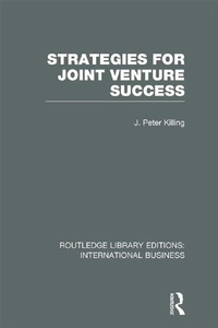 Enlarge image Cover: Strategies for Joint Venture Success (RLE International Business) - Routledge
