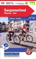 Cover: K&uuml;mmerly+Frey Velokarte 13 Sarganserland 1:60.000 - Hallwag K&uuml;mmerly+Frey