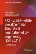 Cover: XXX Russian-Polish-Slovak Seminar Theoretical Foundation of Civil Engineering (RSP 2021) - Springer