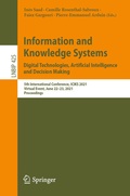 Cover: Information and Knowledge Systems. Digital Technologies, Artificial Intelligence and Decision Making - Springer