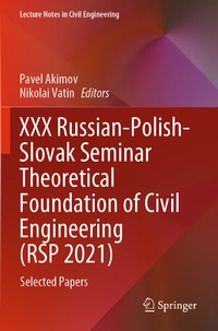 Abbildung von: XXX Russian-Polish-Slovak Seminar Theoretical Foundation of Civil Engineering (RSP 2021) - Springer