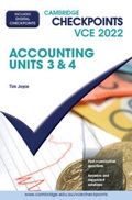 Cover: Cambridge Checkpoints VCE Accounting Units 3&4 2022 - Cambridge University Press