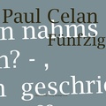 Cover: Paul Celan F&uuml;nfzig - comebeck limited