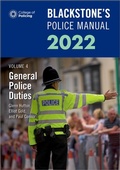 Bild: Blackstone's Police Manuals Volume 4: General Police Duties 2022 - Oxford University Press