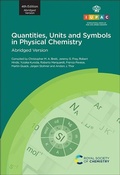 Cover: Quantities, Units and Symbols in Physical Chemistry - Royal Society of Chemistry