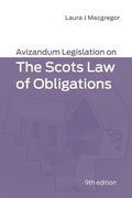 Cover: Avizandum Legislation on the Scots Law of Obligations - Edinburgh University Press