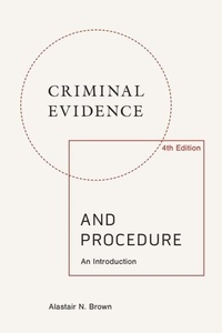 Abbildung von: Criminal Evidence and Procedure: An Introduction - Edinburgh University Press