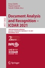 Cover: Document Analysis and Recognition - ICDAR 2021 - Springer