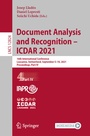 Cover: Document Analysis and Recognition - ICDAR 2021 - Springer