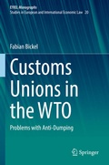 Cover: Customs Unions in the WTO - Springer