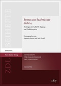 Cover: Syntax aus Saarbr&uuml;cker Sicht 4 - Franz Steiner Verlag