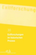Cover: Exilforschungen im historischen Prozess - De Gruyter