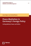 Cover: Peace Mediation in Germany's Foreign Policy - Nomos